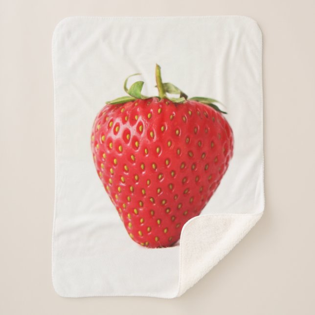 Cobertor Sherpa Um Sbcnm de Morango Vermelho (Frente)