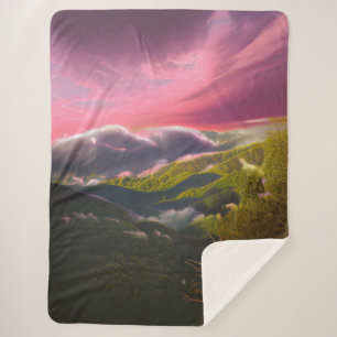 Cobertor Sherpa Um Sol Luminoso Rosa