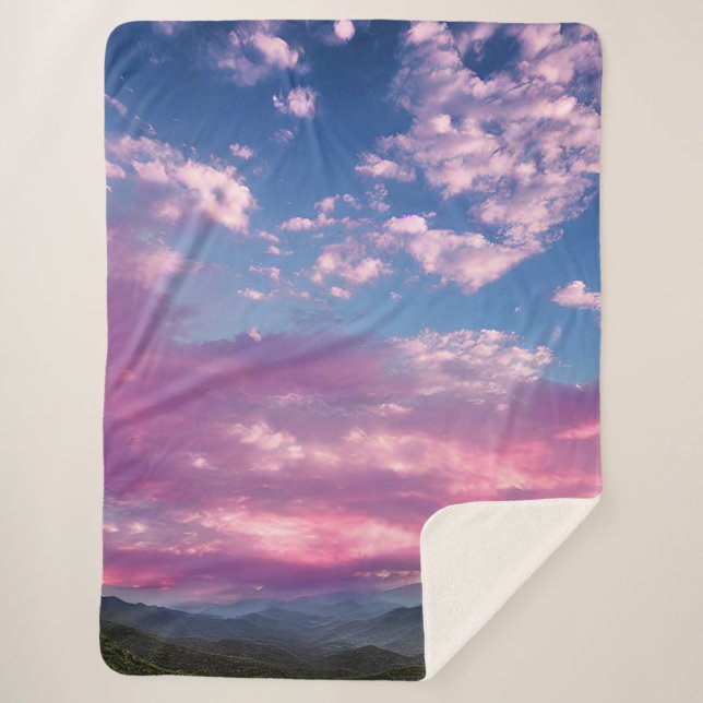 Cobertor Sherpa Um Sol Luminoso Rosa (Frente)