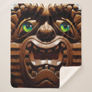 Cobertor Sherpa Um Tiki Terraced - Ken Gage Art