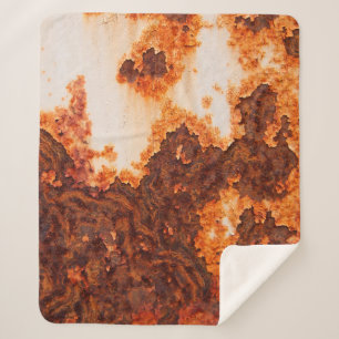 Cobertor Sherpa Uma antiga corrosão superficial de manchas enferru