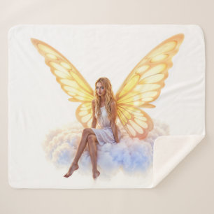 Cobertor Sherpa Uma fada elegante e pacífica brilha e luz