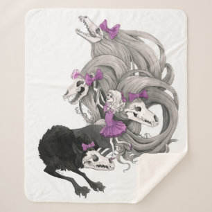 Cobertor Sherpa Uma menina gótico e sua obscuridade: GLAM