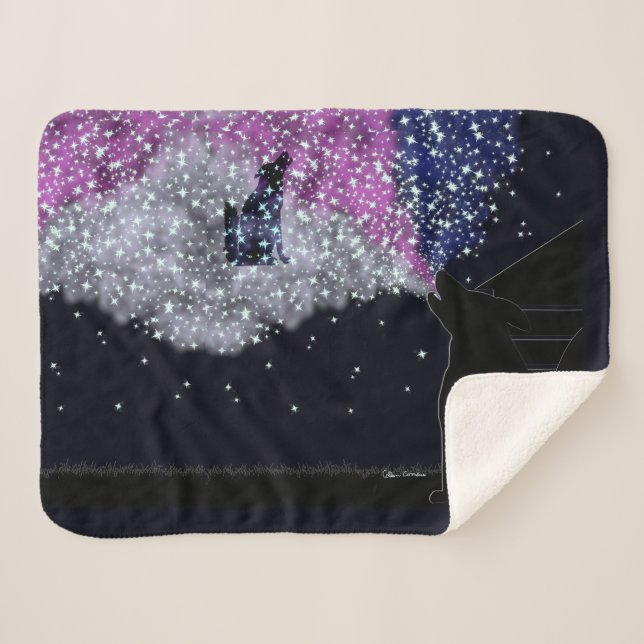 Cobertor Sherpa Uma noite de verão com Sirius (Frente (Horizontal))