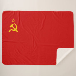 Cobertor Sherpa União Soviética (URSS) (martelo comunista e foice