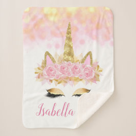 Cobertor Sherpa Unicorn Baby Toddler Blanket