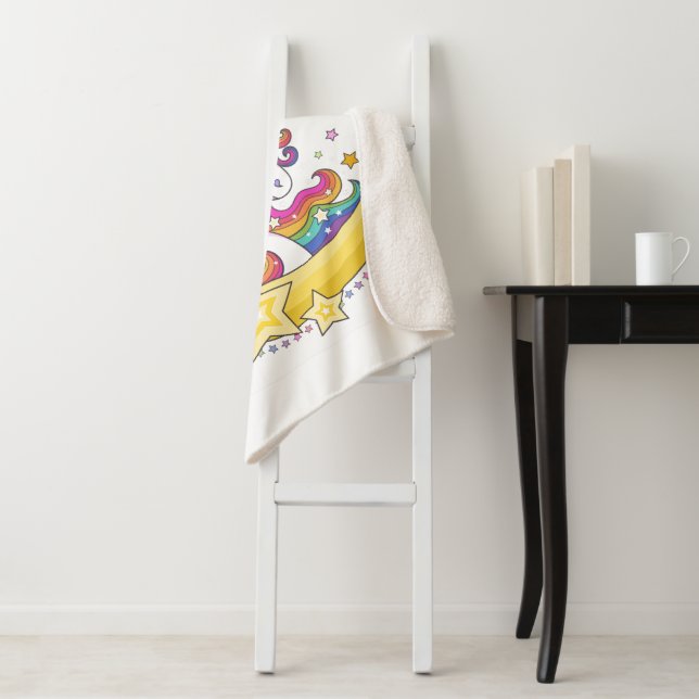 Cobertor Sherpa Unicorn Magic Sherpa Blanket (In Situ)