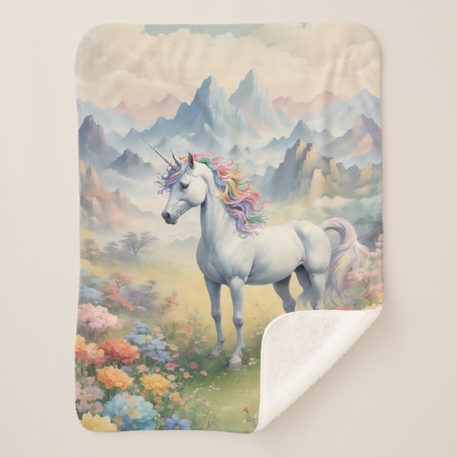 Cobertor Sherpa Unicorn Sherpa Blanket (Frente)