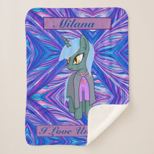 Cobertor Sherpa Unicórnio Infantil - Adoro Unicórnios