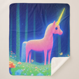 Cobertor Sherpa Unicórnio Rosa