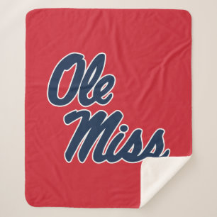 Cobertor Sherpa Universidade do Mississippi Script Ole Miss
