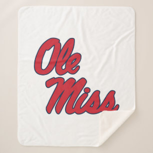 Cobertor Sherpa Universidade do Mississippi Script Ole Miss