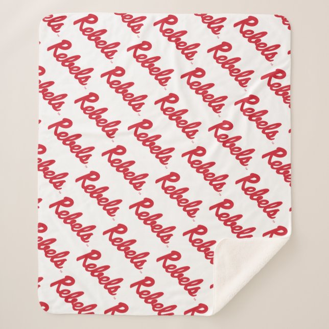 Cobertor Sherpa Universidade do Mississippi | Script Rebels (Frente)