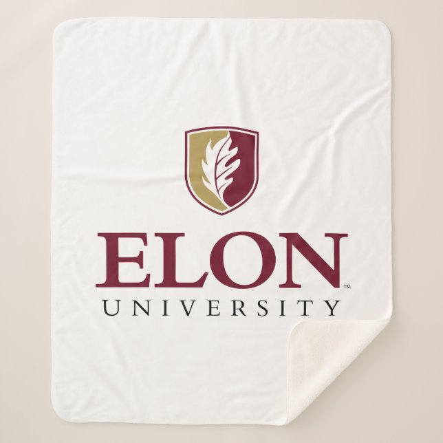 Cobertor Sherpa Universidade Elon (Frente)