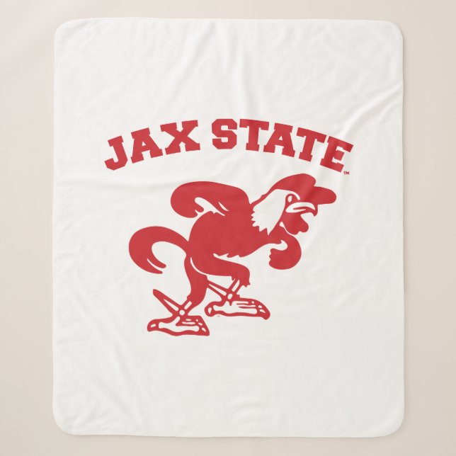 Cobertor Sherpa Universidade Estadual de Jacksonville JAX State Ga (Frente)