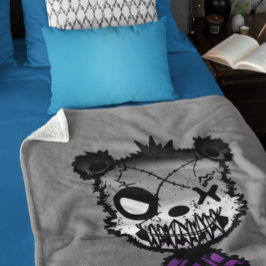 Cobertor Sherpa Urso Colorido da Bandeira do Orgulho Assexual Góti