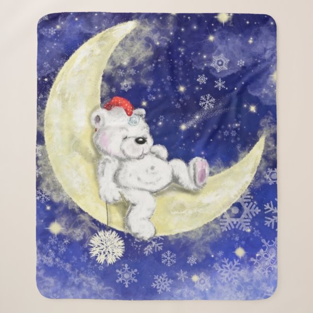 Cobertor Sherpa Urso Pequeno Doce Sonhando - Bonito (Frente)