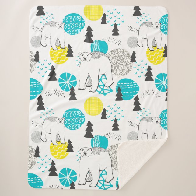 Cobertor Sherpa Urso polar (Frente)