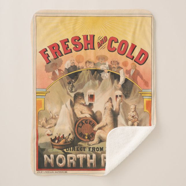 Cobertor Sherpa Ursos Polares Estão Aproveitando Lâmpadas De Cerve (Frente)