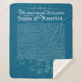 Cobertor Sherpa US Declaration of Independence
