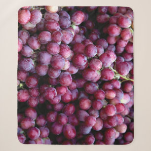 Cobertor Sherpa Uvas De Vinho Vermelho: Fundo Luscioso.