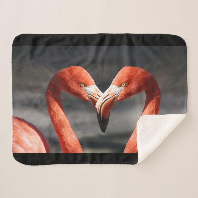 Cobertor Sherpa Valentine Flamingo (Frente (Horizontal))
