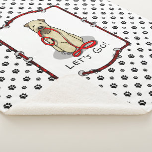 Cobertor Sherpa Vamos! Cão de Terrier de Walk Wheaten (batido em 1