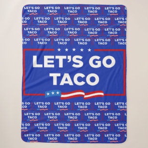Cobertor Sherpa Vamos Vai Taco Trump Sempre Fala Engraçado
