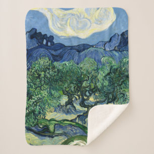 Cobertor Sherpa Van Gogh As Oliveiras Pintura Paisagem