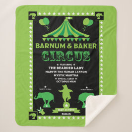 Cobertor Sherpa Vazio de peça de circo inspirado em Vintages origi