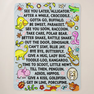 Cobertor Sherpa Vejo Você Mais Tarde Jacaré Poema Divertido de Ade
