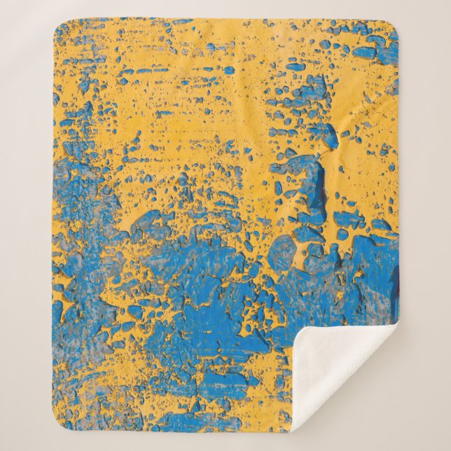 Cobertor Sherpa Velho muro pintado - textura, fundo. abstrato, (Frente)