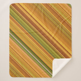 Cobertor Sherpa Verde, Amarelo e Faixa Laranja do Goldenrod