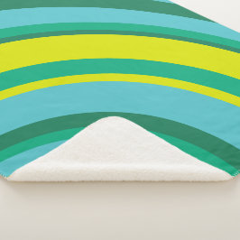 Cobertor Sherpa Verde-Arco-Íris-Arco-Íris-Arco-Íris de 70 anos