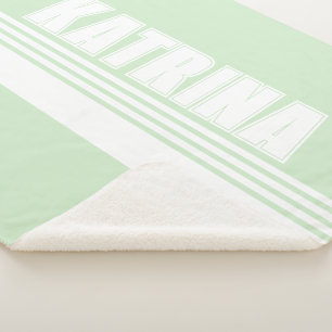 Cobertor Sherpa Verde lima personalizado moderno clássico preppy l