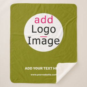 Cobertor Sherpa Verde Oleícola Mínimo Personalizável do Chic Comer