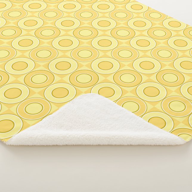 Cobertor Sherpa Verificação de Rosquinha Amarela (3/4)