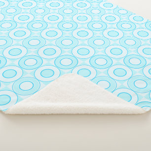 Cobertor Sherpa Verificação de Rosquinha Azul Bebê