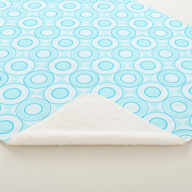 Cobertor Sherpa Verificação de Rosquinha Azul Bebê (3/4)