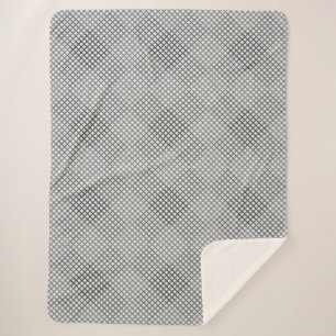 Cobertor Sherpa Verificado o padrão diagonal 2 tons w OffWhite