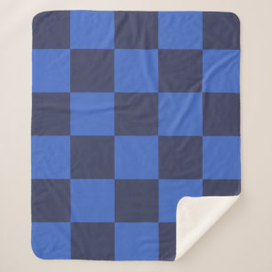 Cobertor Sherpa Verificadores croatas azuis modernos Sherpa Blanke