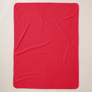 Cobertor Sherpa Vermelho cádmio (cor sólida) 