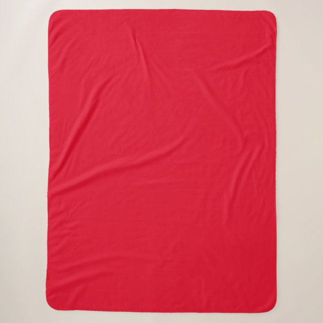 Cobertor Sherpa Vermelho cádmio (cor sólida)  (Frente)
