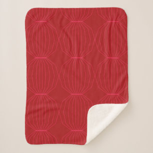 Cobertor Sherpa Vermelho, rosa, legal, único, moda, arte decorativ