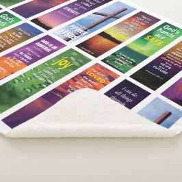 Cobertor Sherpa Versos das Escrituras da Bíblia Cristã Moderna