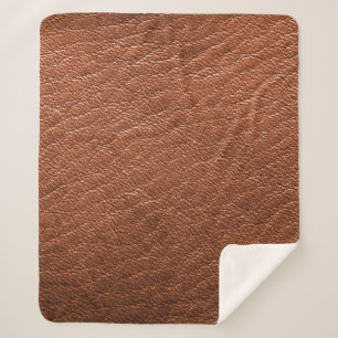 Cobertor Sherpa Vestuário de estrutura castanha de couro