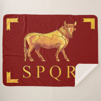 Cobertor Sherpa Vexilla SPQR Bull