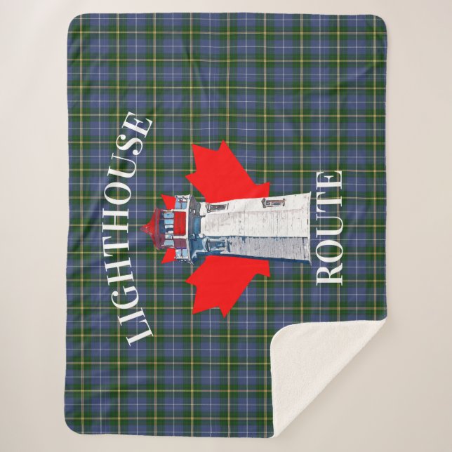 Cobertor Sherpa Via de farol Coveta Nova Escócia Tartan de Peggy (Frente)