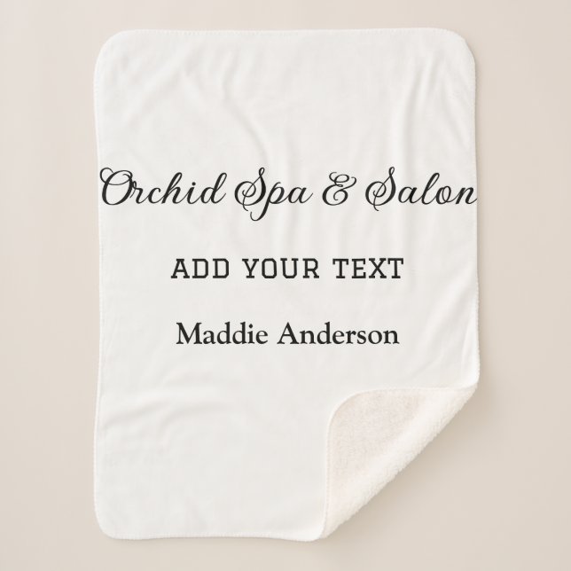 Cobertor Sherpa viagem spa salon hóspede informação férias praia (Frente)