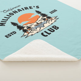 Cobertor Sherpa Vibes da Costa Oeste 'Clube do Milionário da Calif